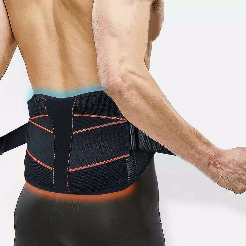 Lumbar Back Support Belt Rau Kev Kho Mob