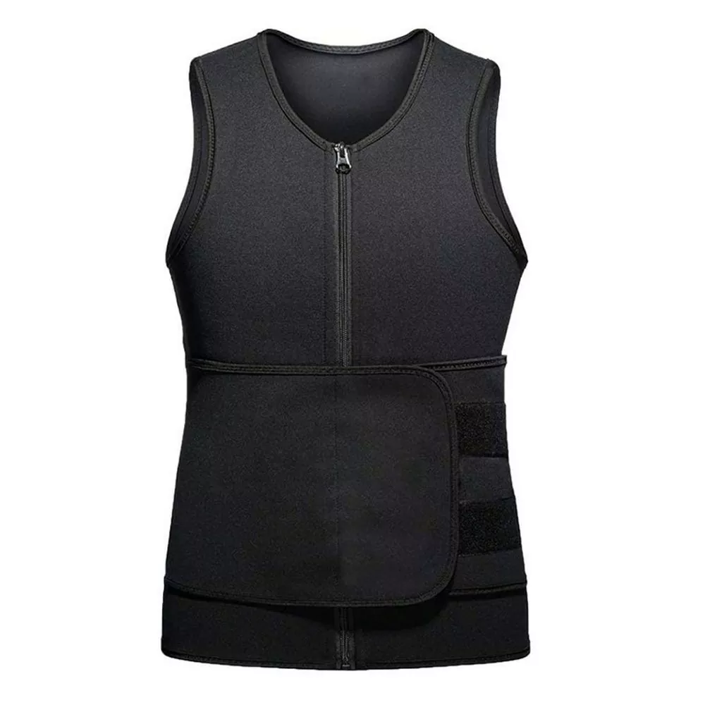 Txiv neej Sport Body Shaper Slim Fit Sleeveless Sauna Suit
