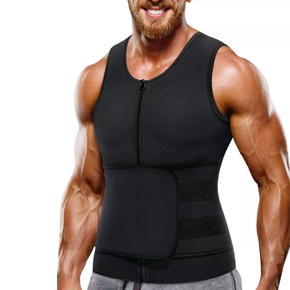 Mens Sweat Sauna Vest rau lub duav tus kws qhia