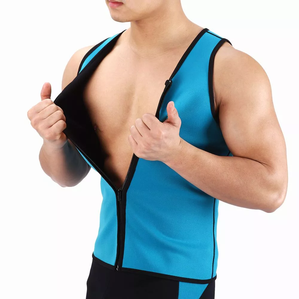 Sauna Sweat Waist Trainer Vest Rau Txiv neej